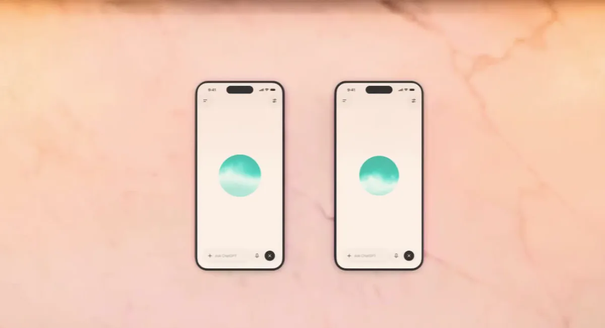 Hai iPhone mở ChatGPT Voice trong video giới thiệu giọng mới của OpenAI