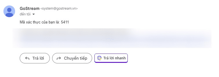 Xác nhận email gostream