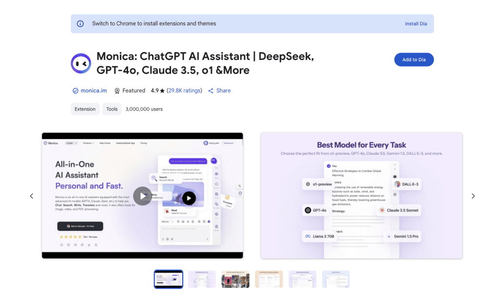 Cách cài monica AI extensions trên Google Chrome